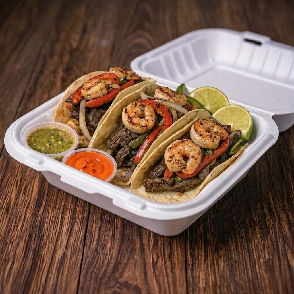 3x Surf n Turf Tacos.