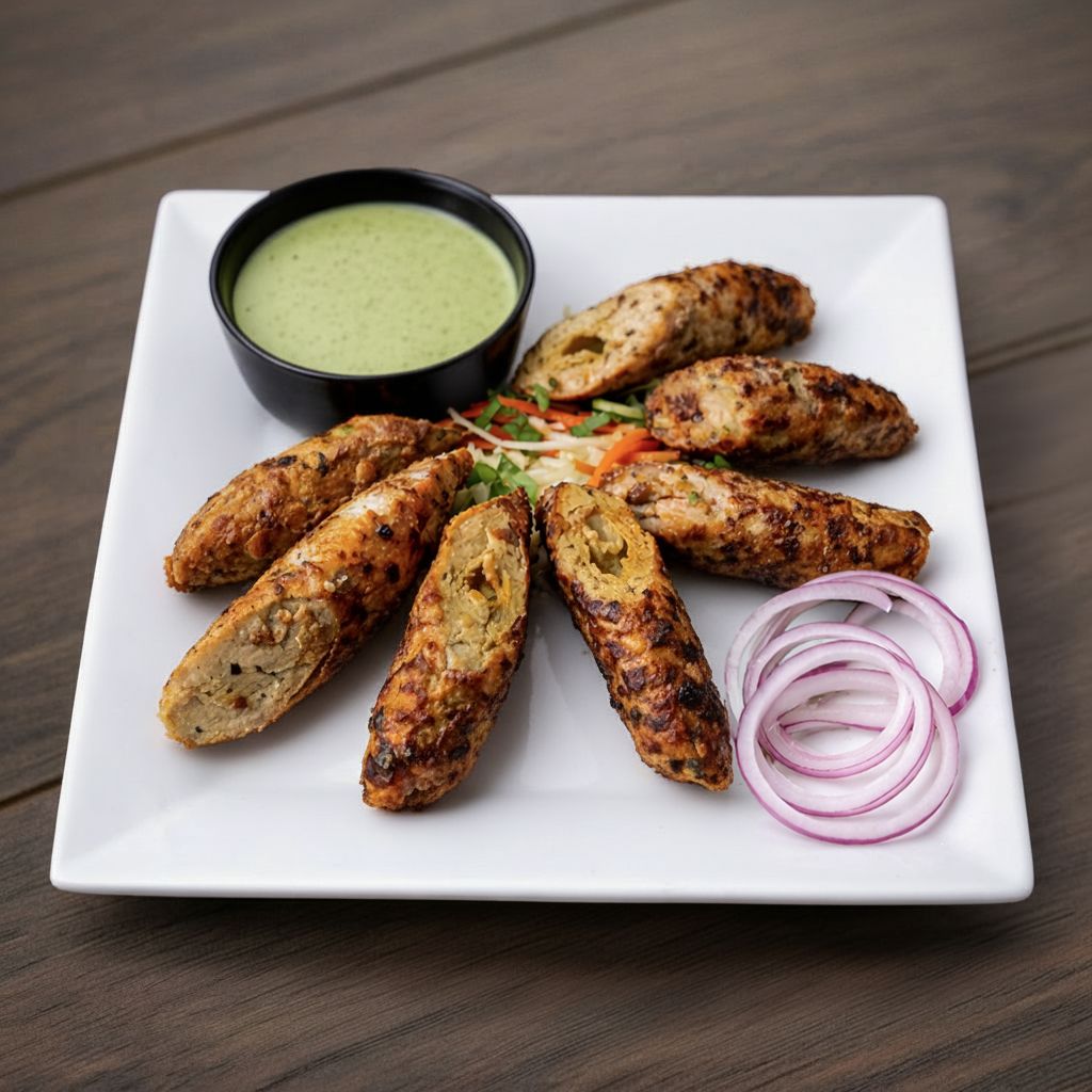 Chicken Seekh Kebab.