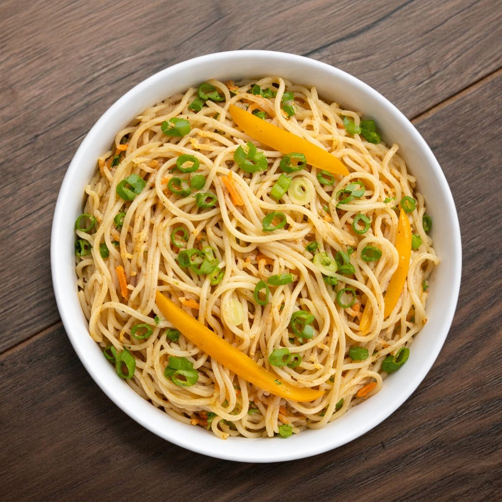 Schezwan Garlic Noodles.