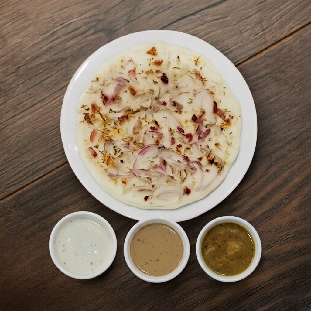 Chilli Onion Uttapam.