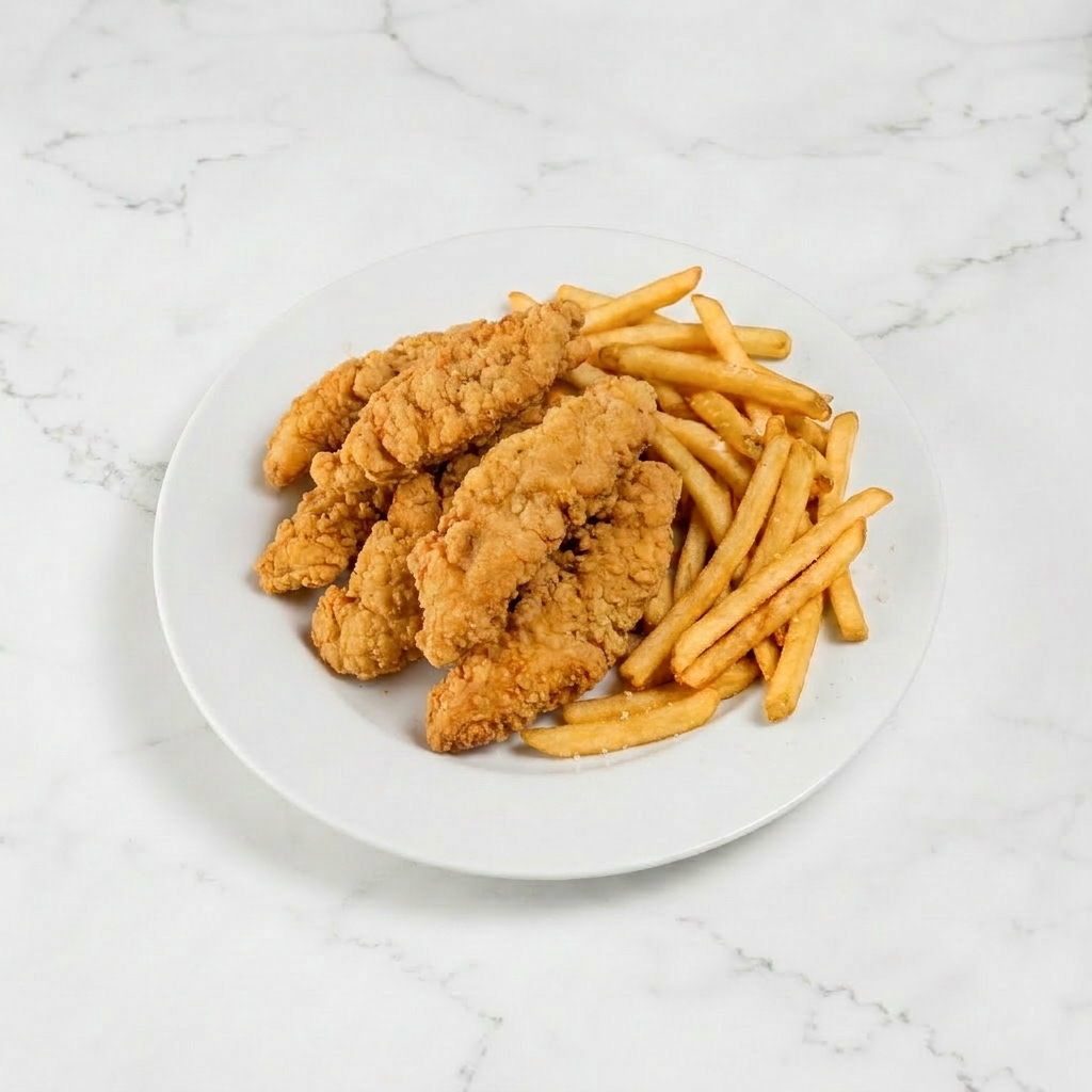 Kids Chicken Tenders & Fries.