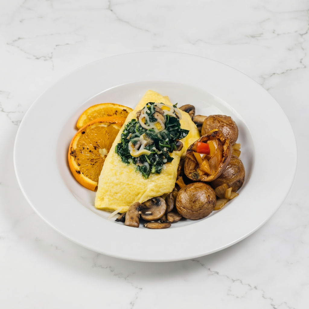 SPINACH & MUSHROOM.