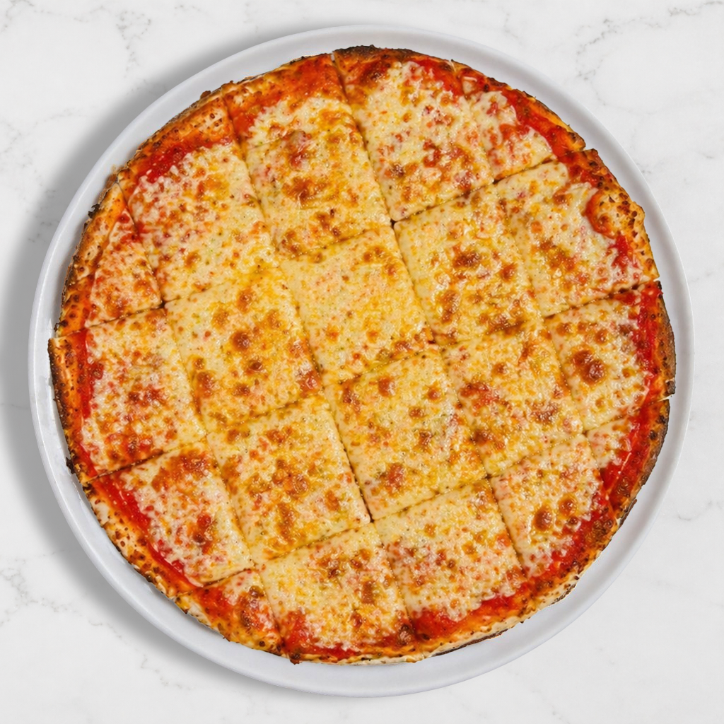 CHICAGO THIN CHEESE PIZZA.