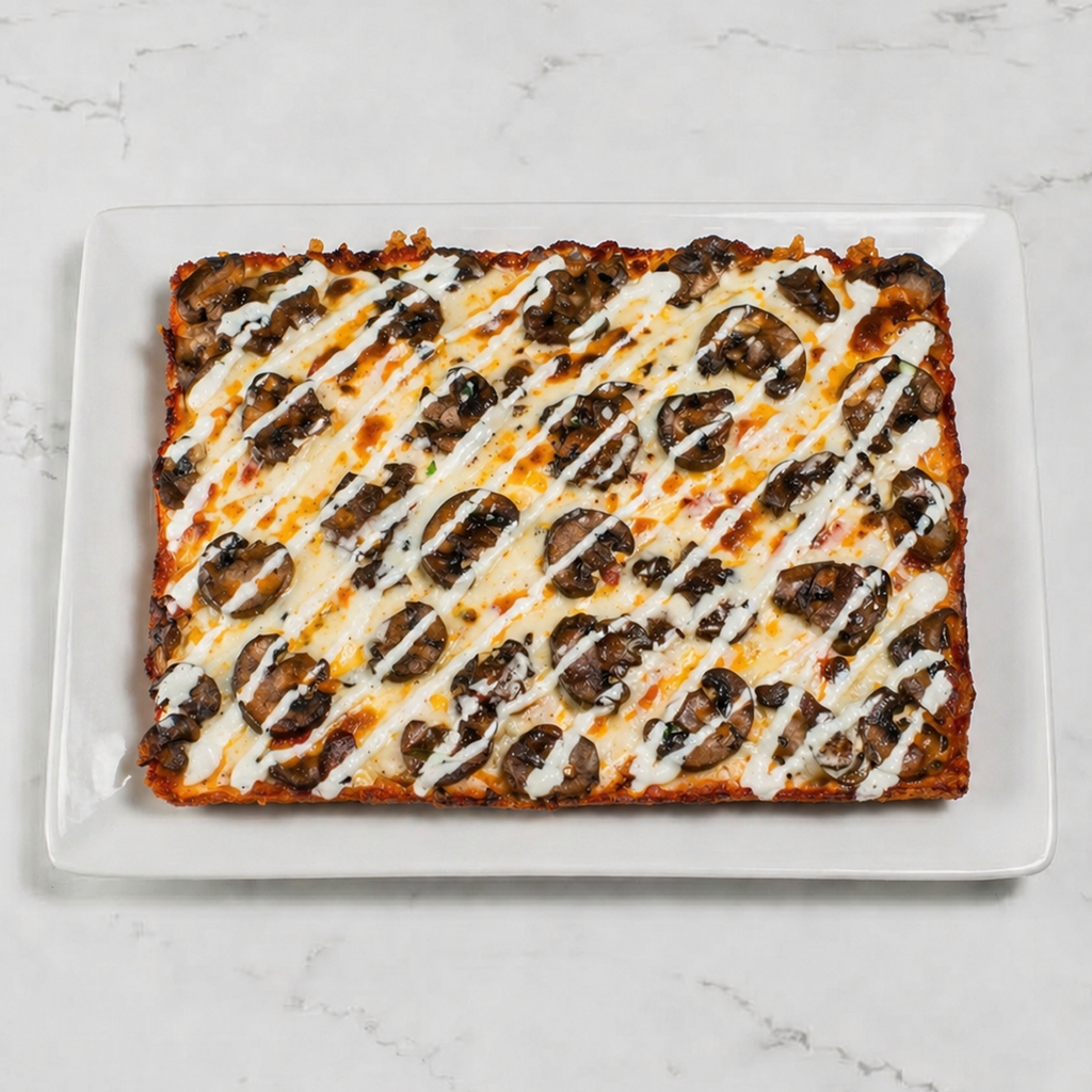 MUSHROOM PIZZA.