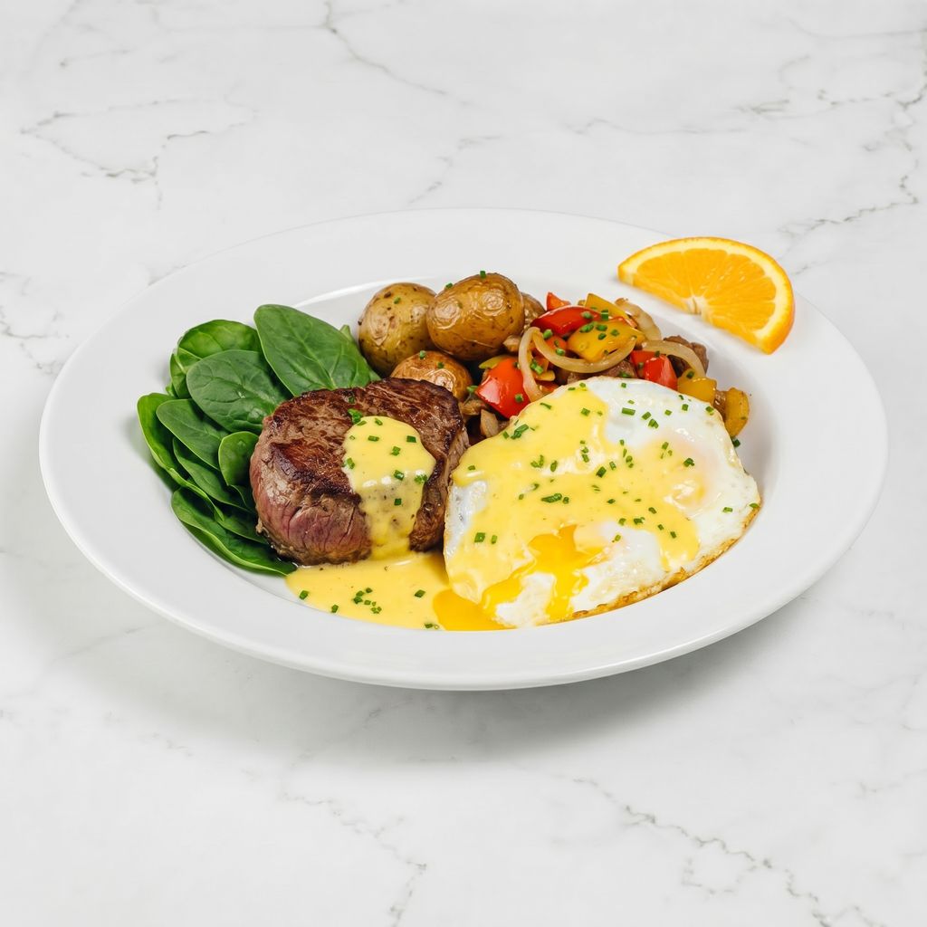 STEAK & EGGS.