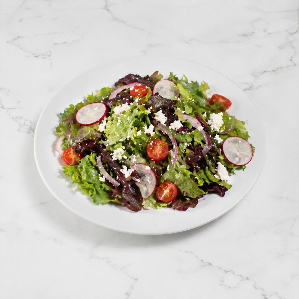 MIXED GREENS SALAD.