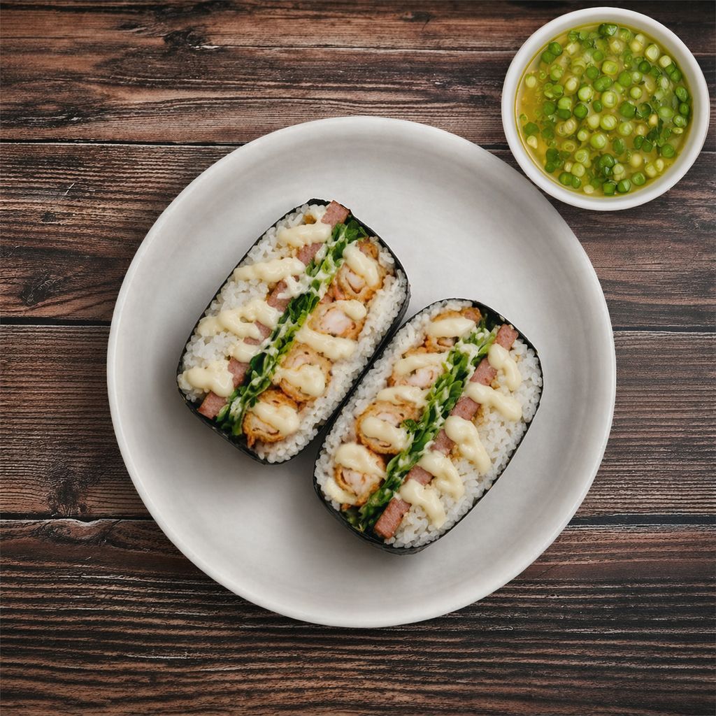 COMBO - Shrimp Tempura Musubi.