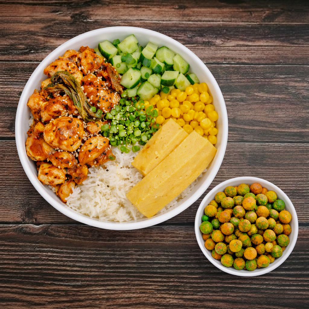 COMBO - Spicy Chicken Kimchi Bowl.