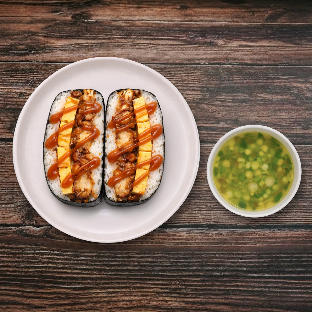 COMBO - Chicken and Egg Musubi.