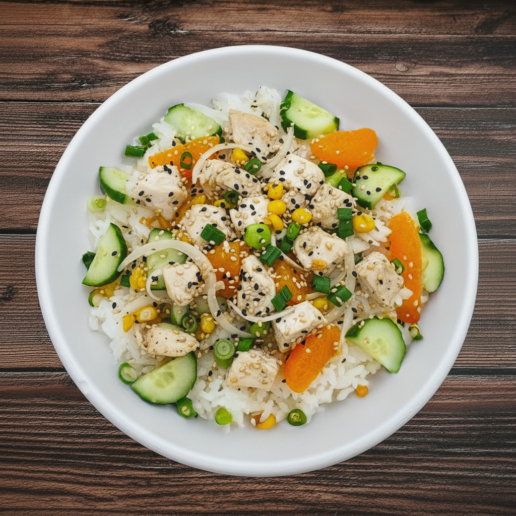 Sesame Ginger Chicken Poke - Regular (2 proteins).
