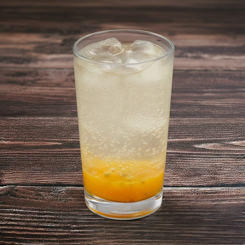 Passion Fruit Sparkling Drink.