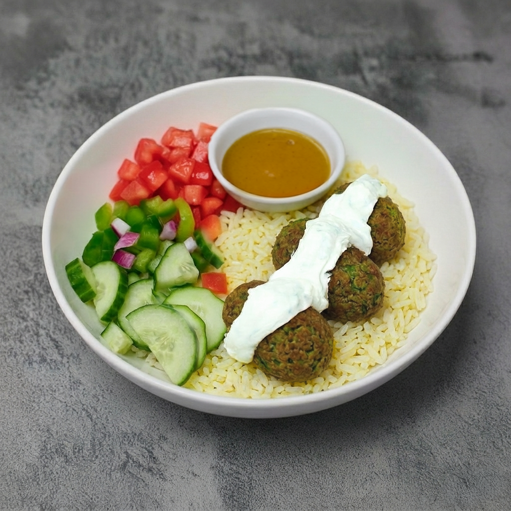 BOWL SPINACH FETA FALAFEL.