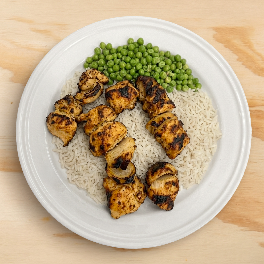 Chicken Shish Kebab Dinner.