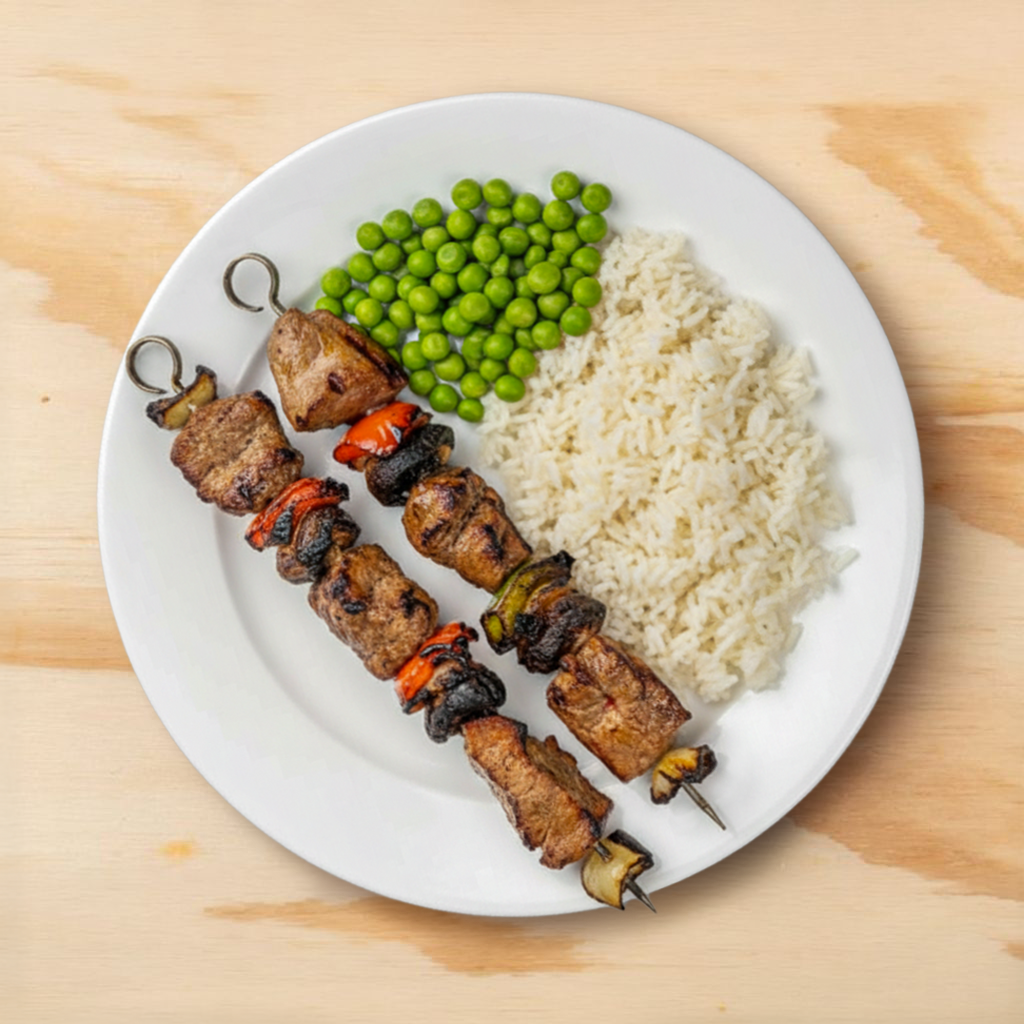 Filet Mignon Shish Kebab Dinner.