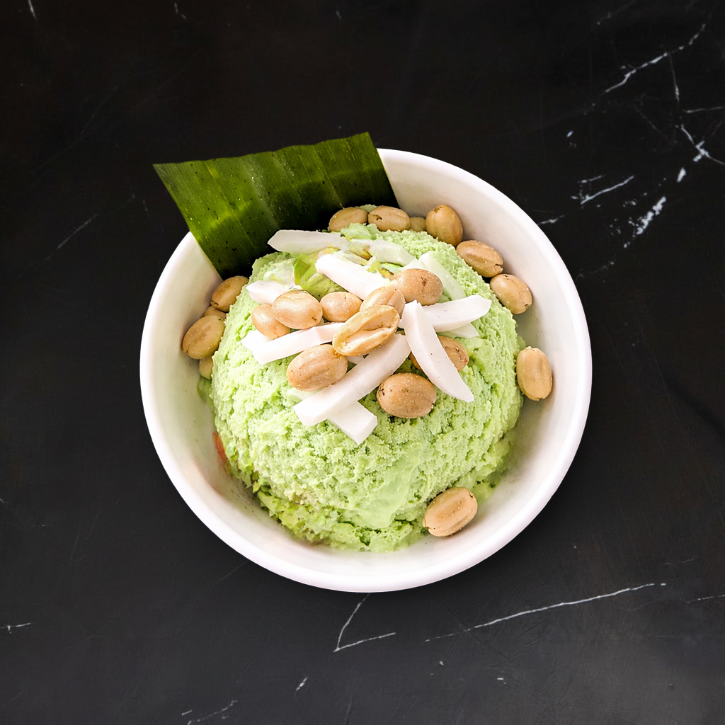 Green tea ice cream.