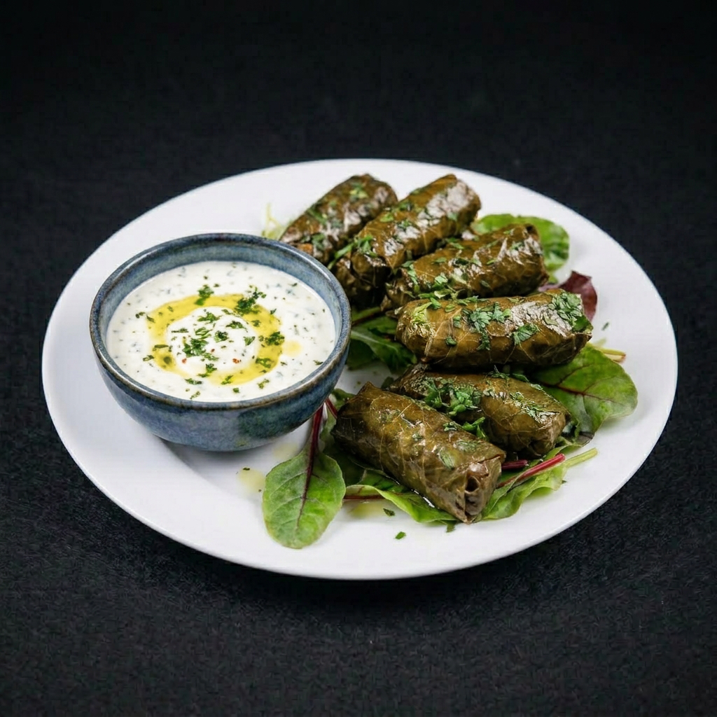 Grape Leaves Plate.