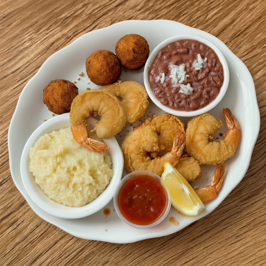 6 PC Jumbo Shrimp Dinner.