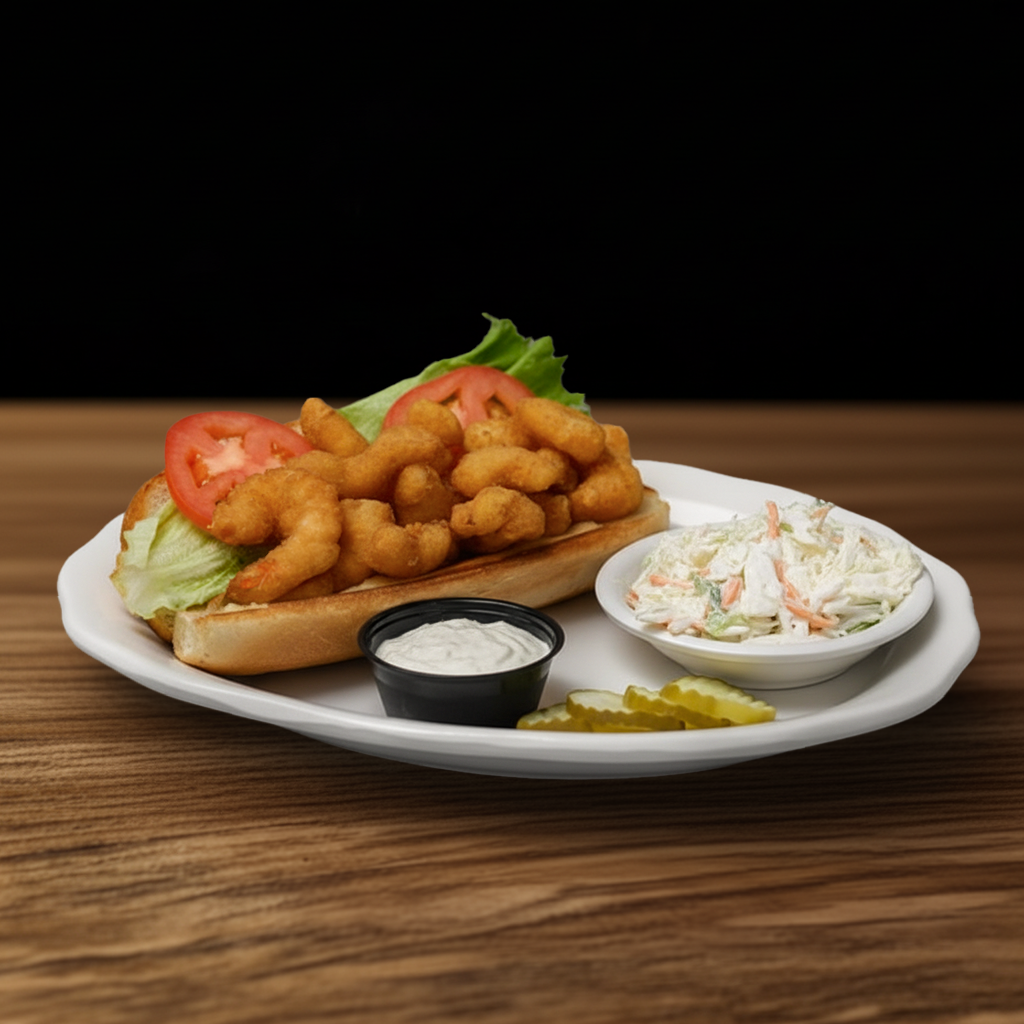 Shrimp Poboy Samwich.