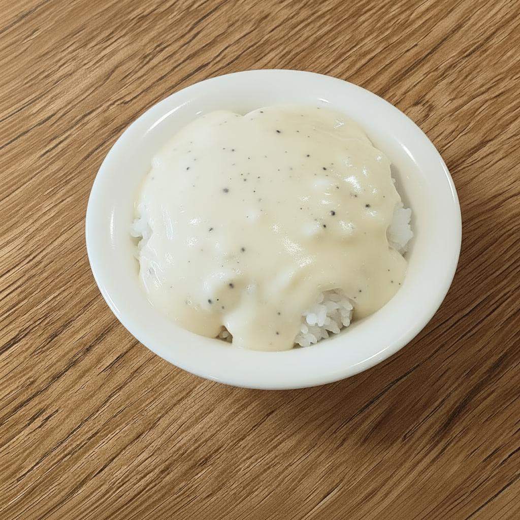 Rice & White Gravy.