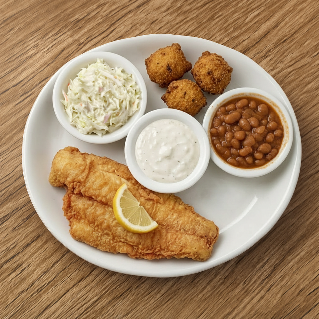 1 Piece Whitefish Dinner.