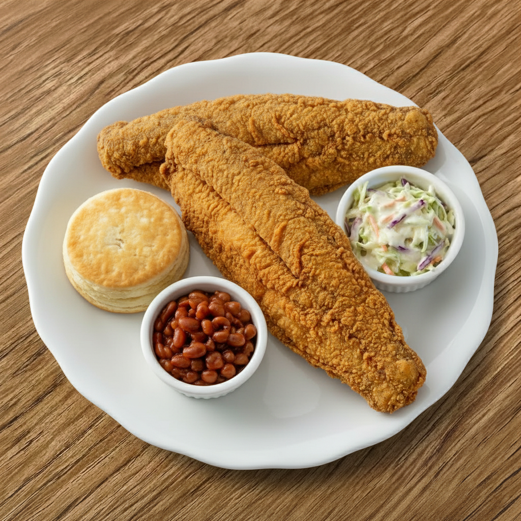 2 Piece Catfish Platter (BONE-IN).