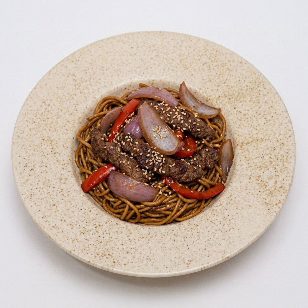 Pasta Al Wok Beef.