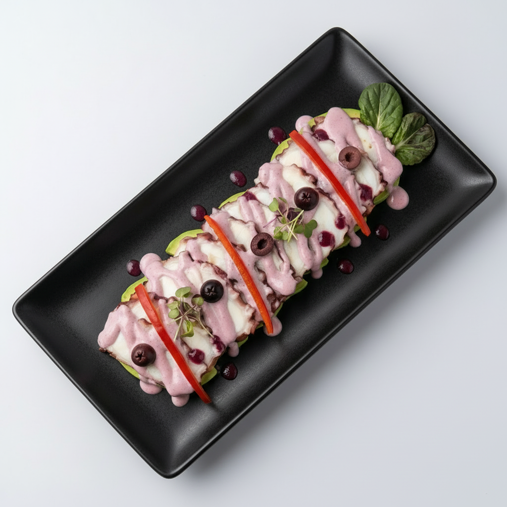 Tiradito Pulpo Al Olivo.