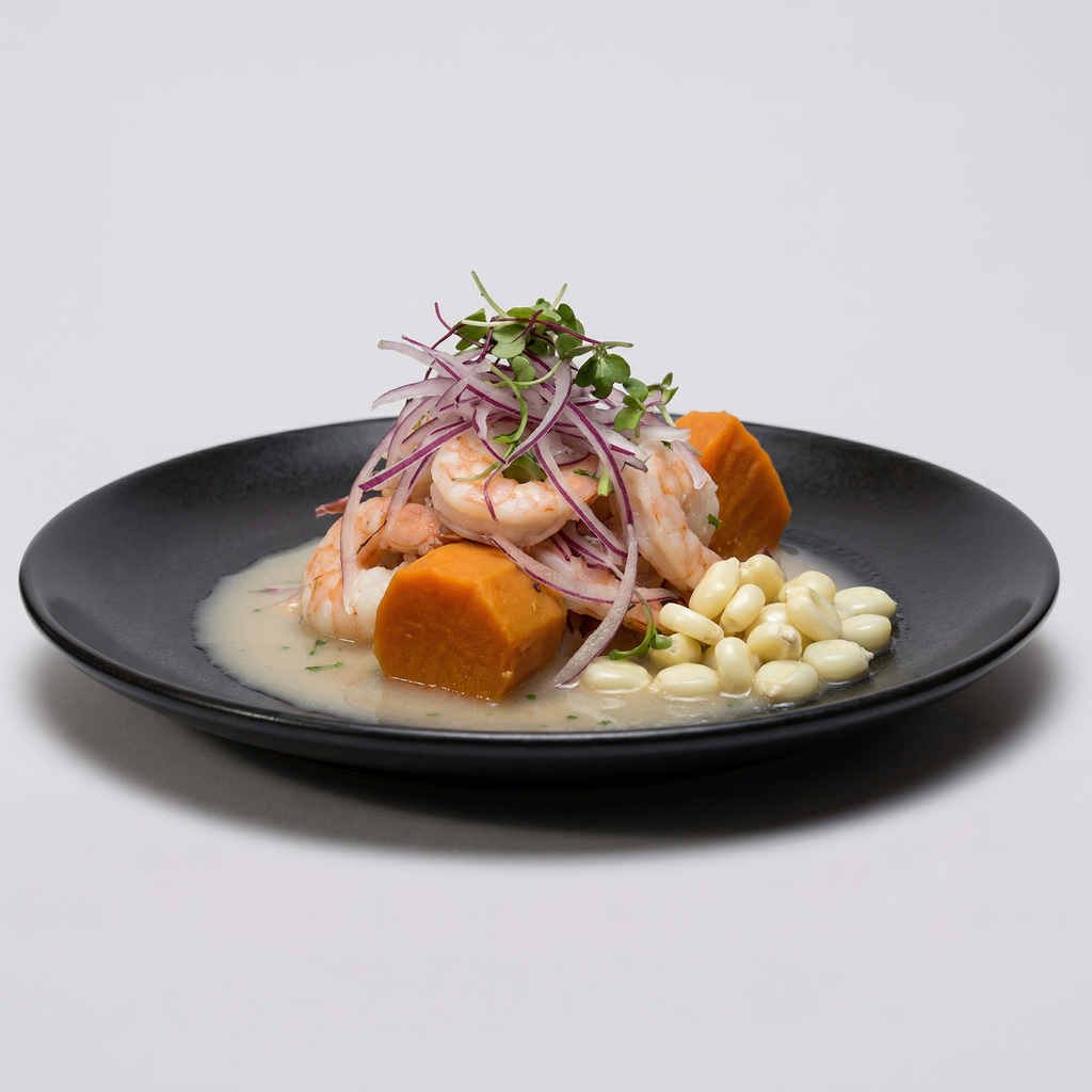 Ceviche De Camarones.