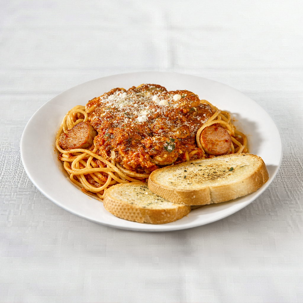 Spaghetti with Italian Sausage.