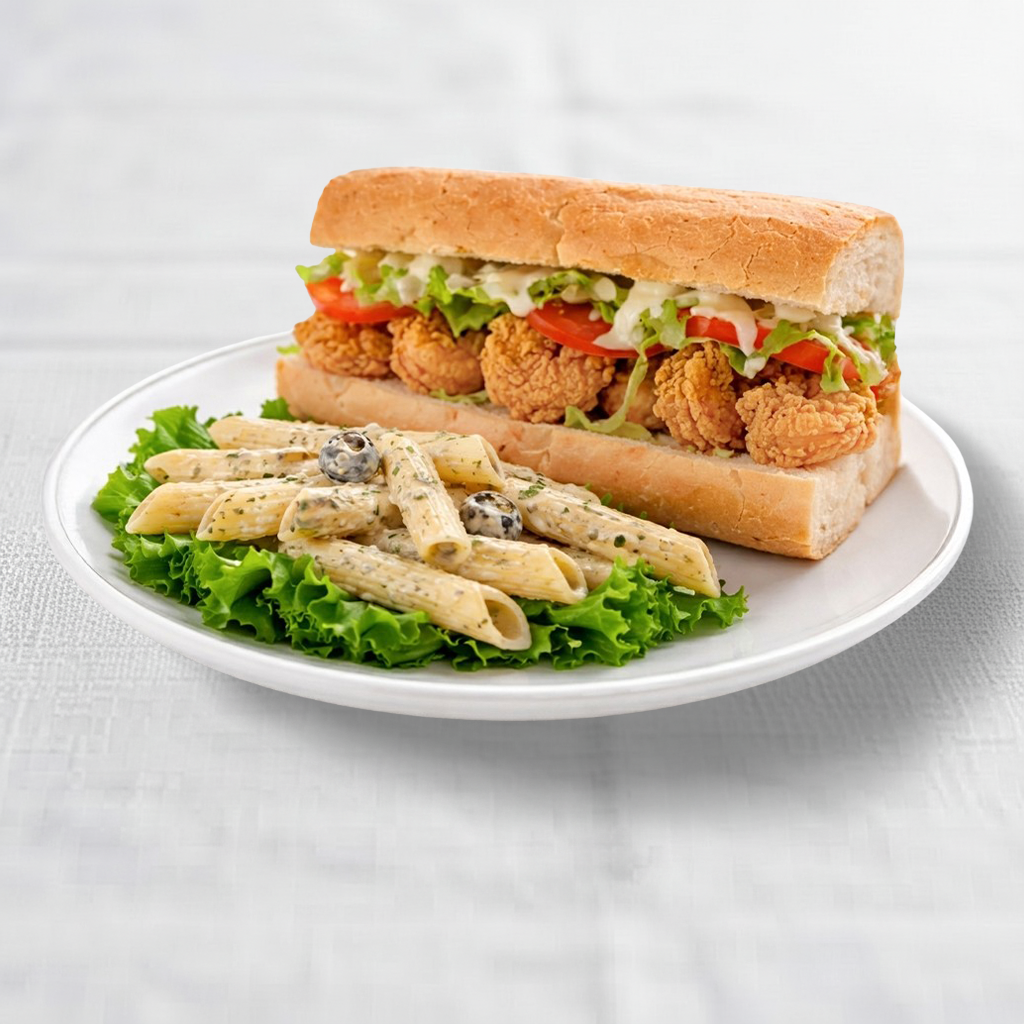 Fried Shrimp Poboy - Whole.