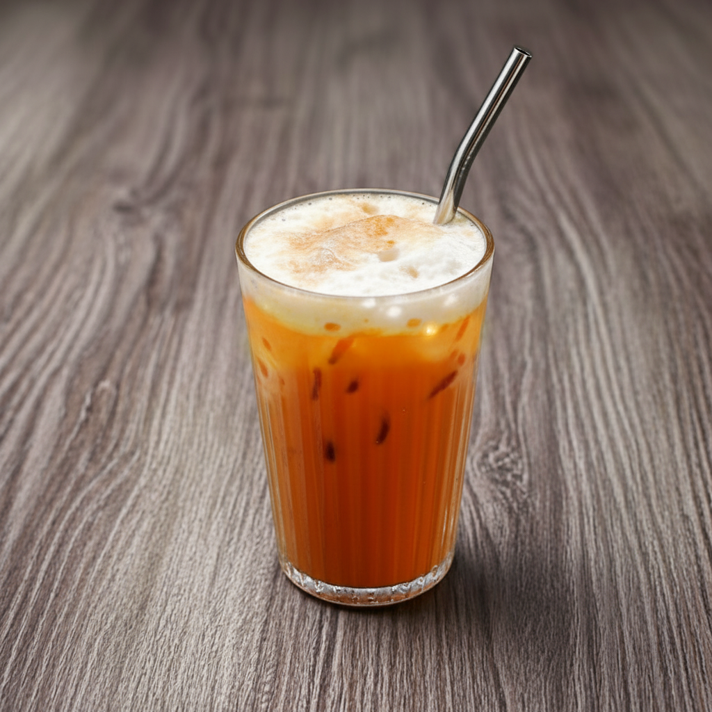 Thai Iced Tea with coconut milk.