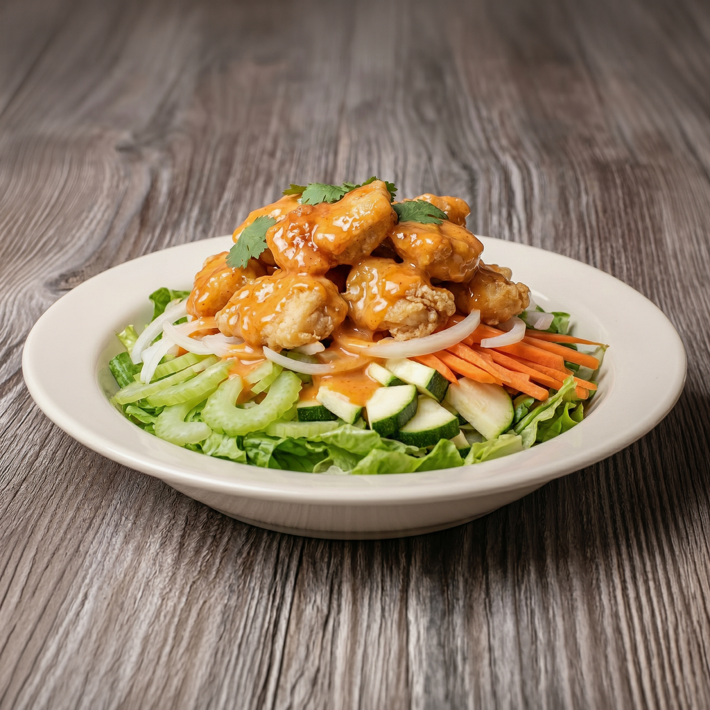 Crispy Chicken with Spicy Cream Sauce.