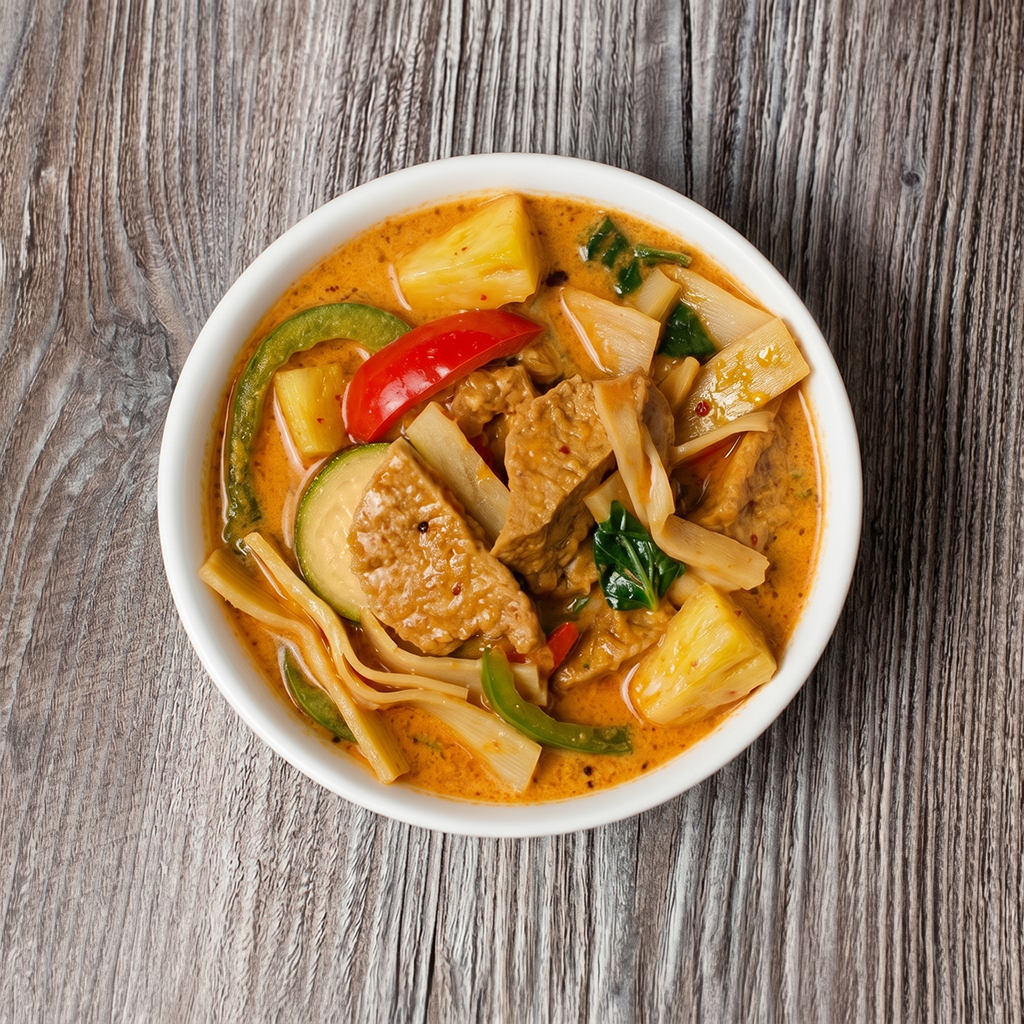 Pineapple with Red Curry.
