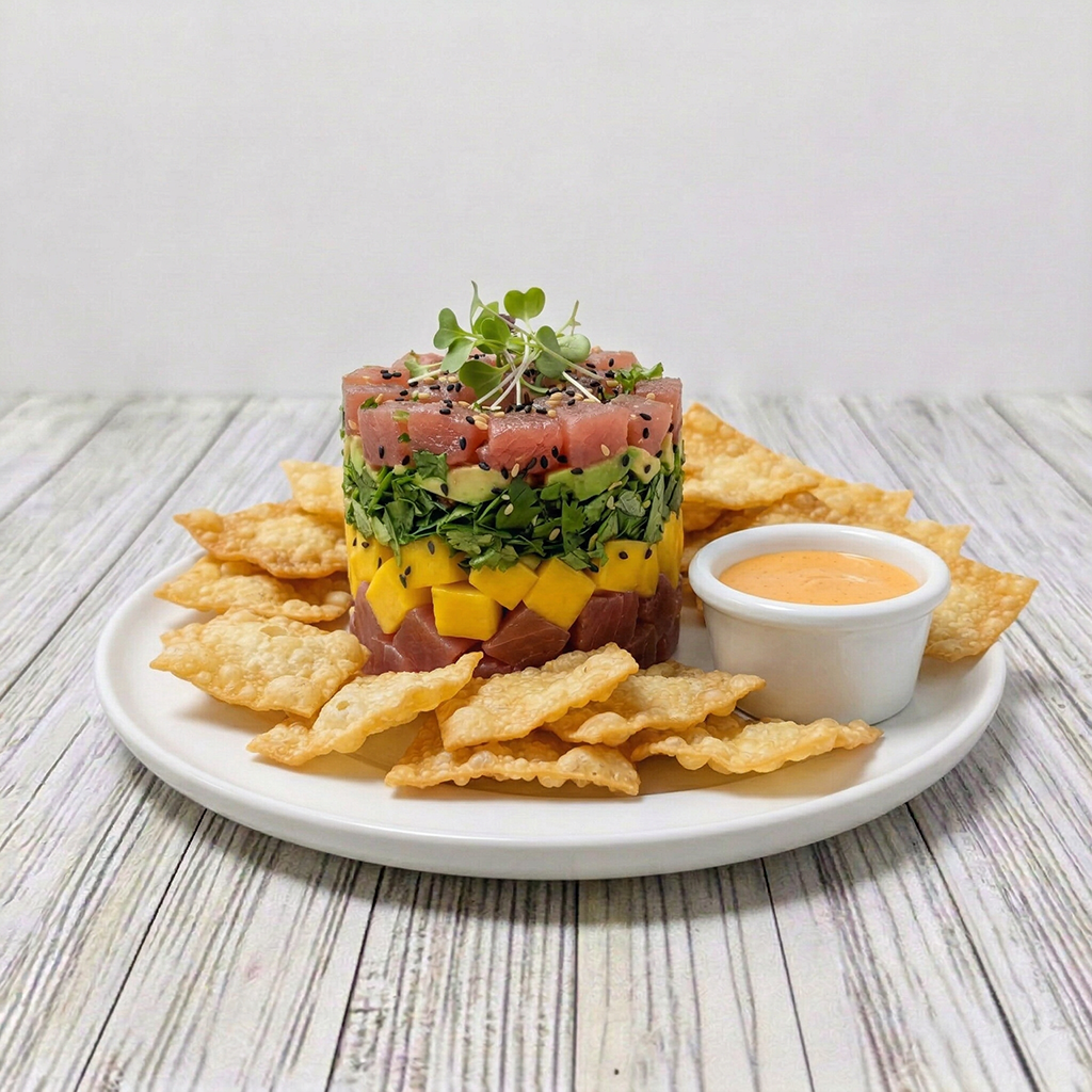 TUNA POKE STACK.