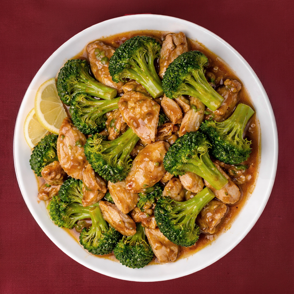 56. Sliced Chicken with Broccoli.