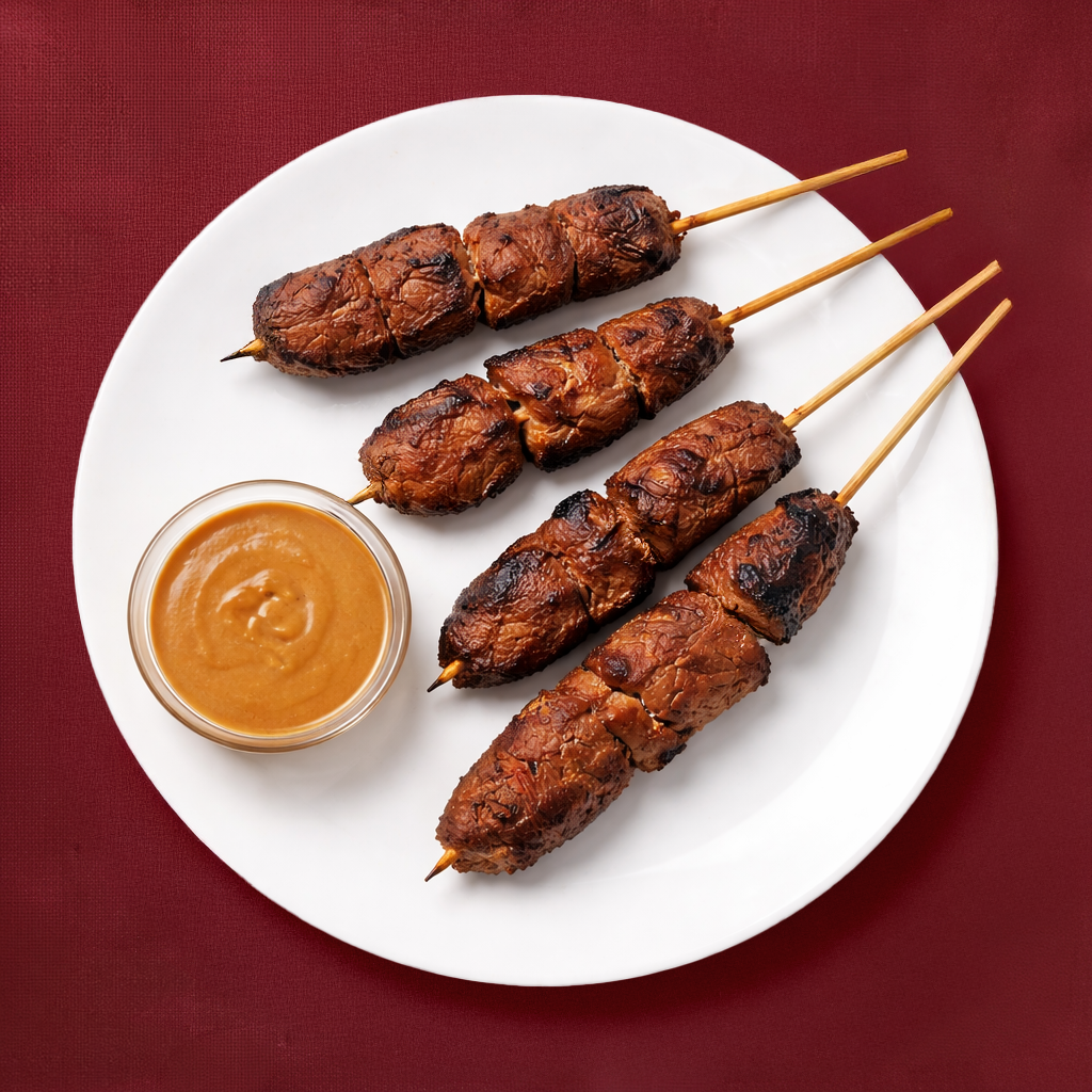 17. Satay Beef or Chicken Sticks (4).
