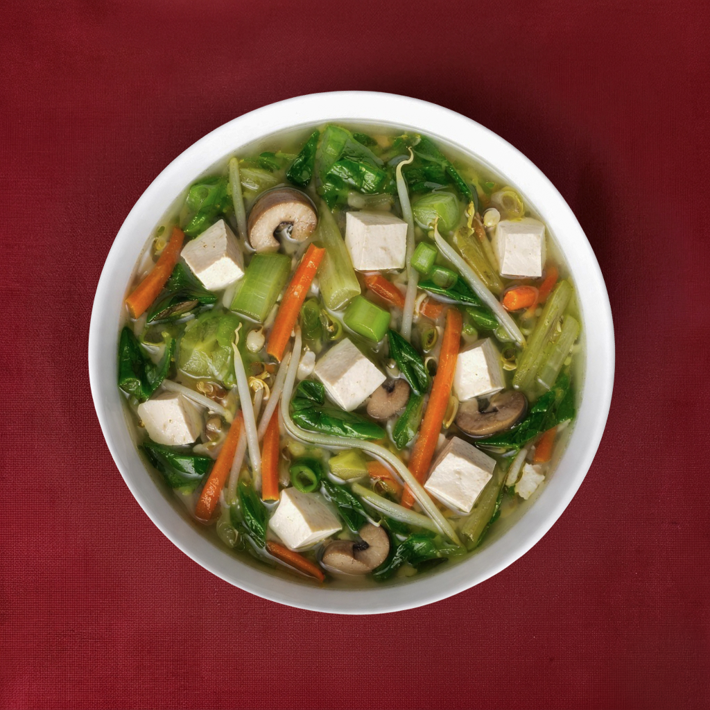 7. Vegetable and Bean Curd Soup (For2).