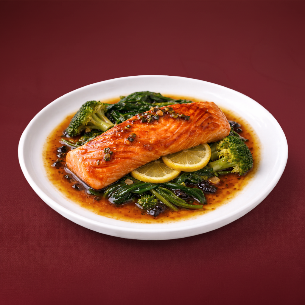 F33. Norwegian Salmon (Steamed or Pan-Seared).