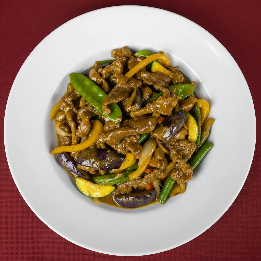 F6. Home Style Curry Beef or Chicken.