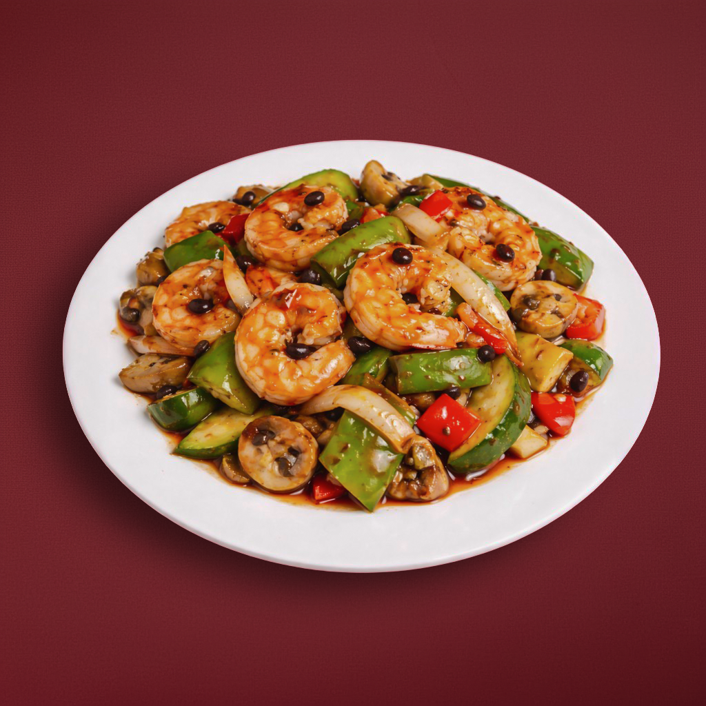 L20. Shrimp with Black Bean Sauce.