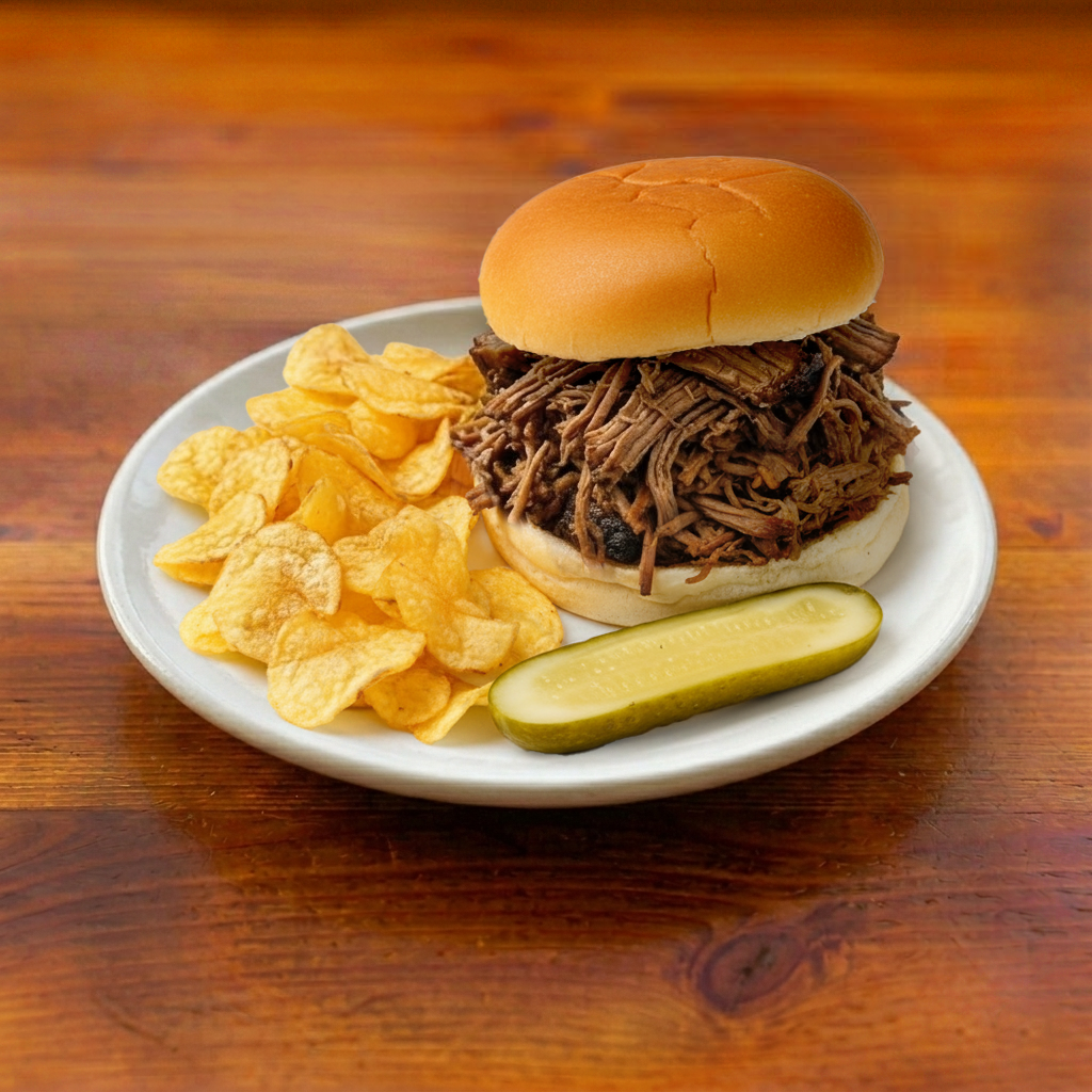 Pork Sandwich w/ Chips.