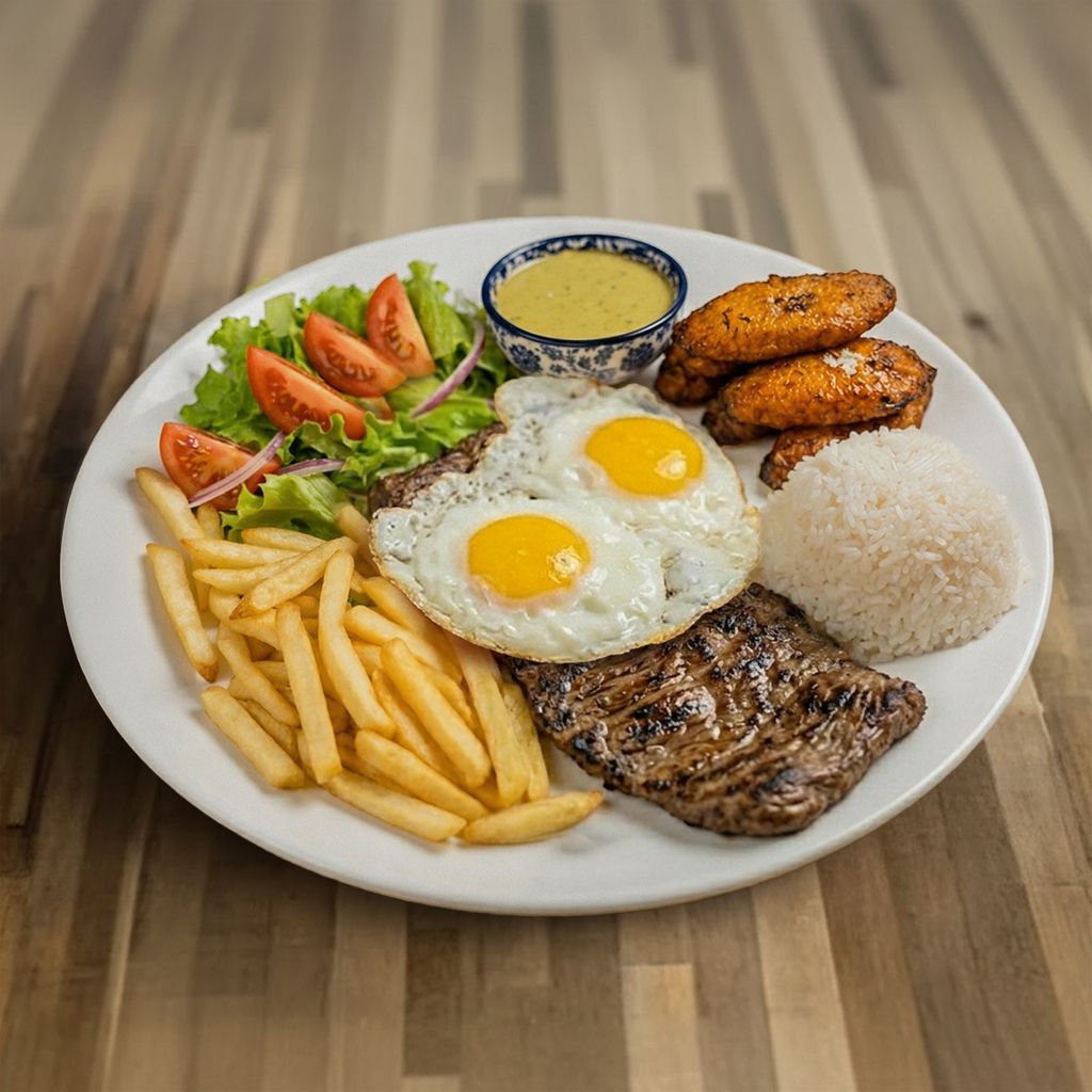 Bistec A Lo Pobre.
