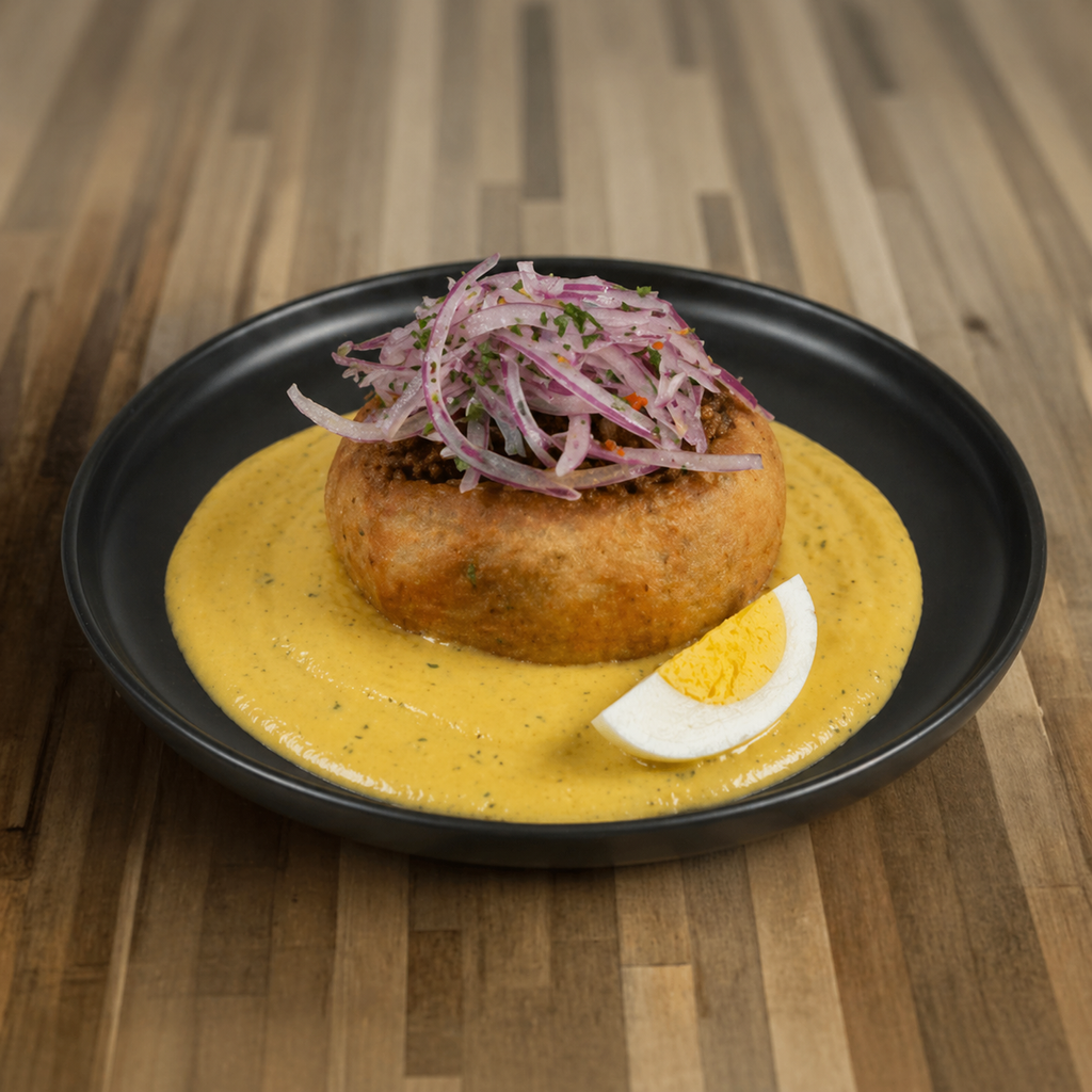 Papa Rellena lunch.