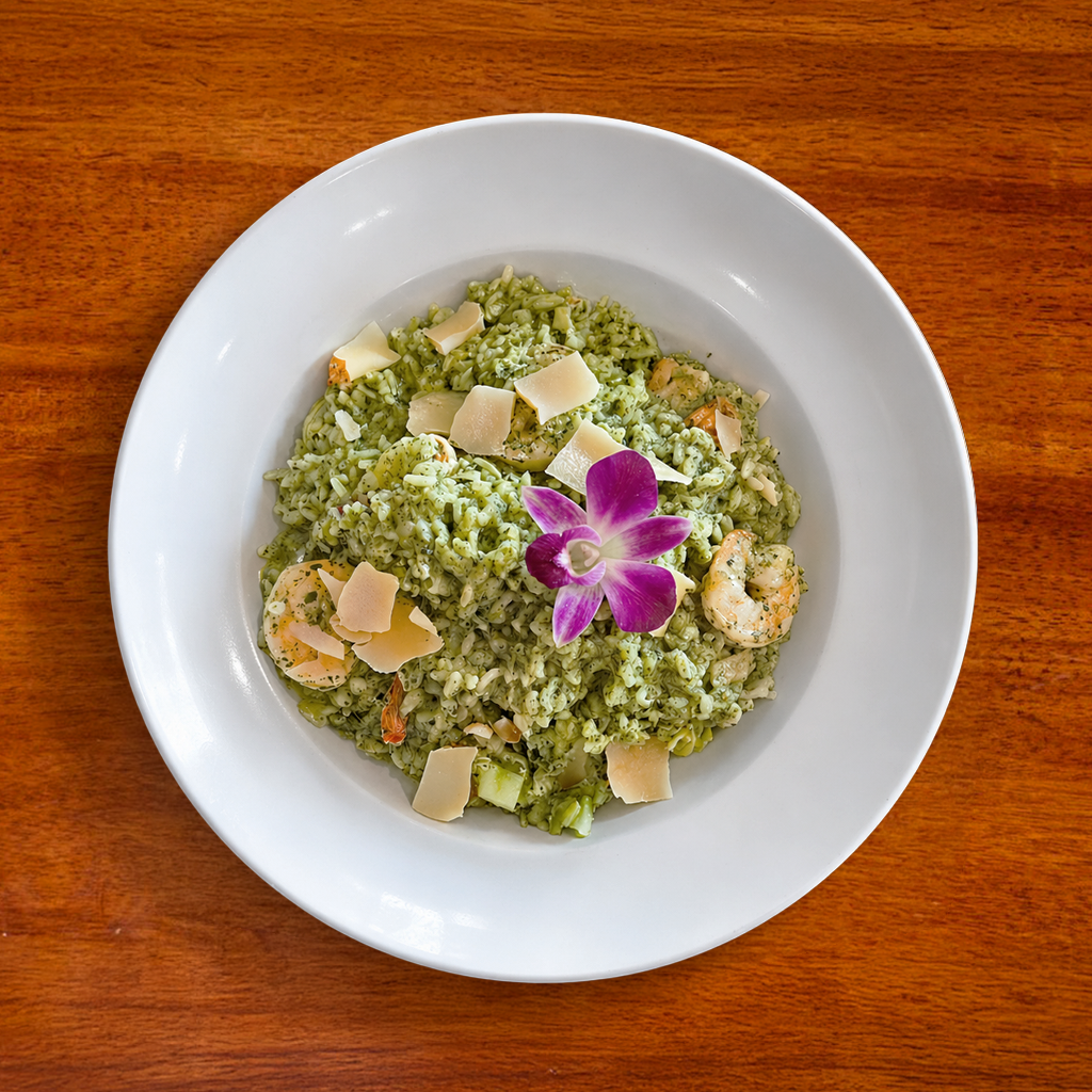 Risotto Gamberi E Pesto.