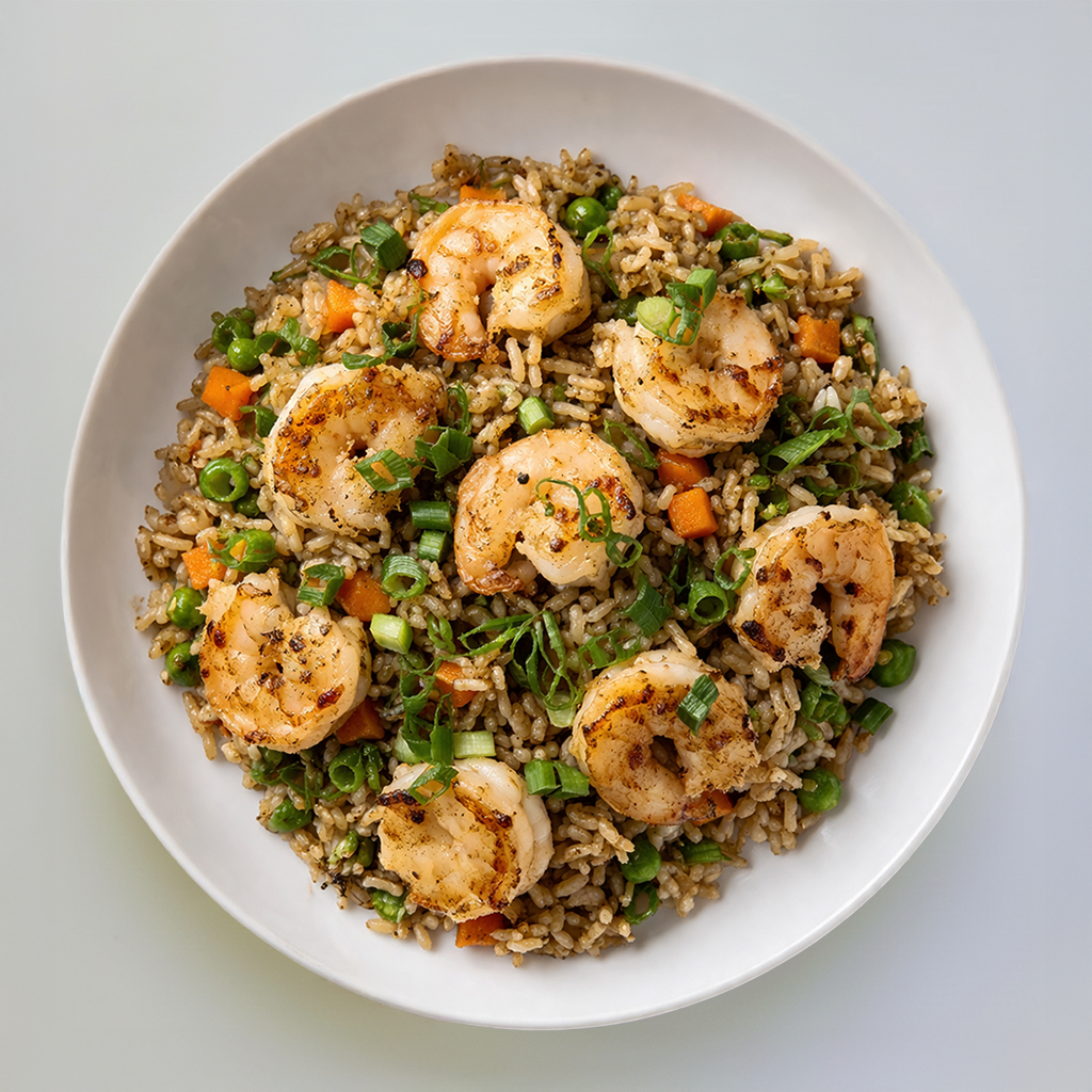 Hibachi Style Shrimp Fried Rice.