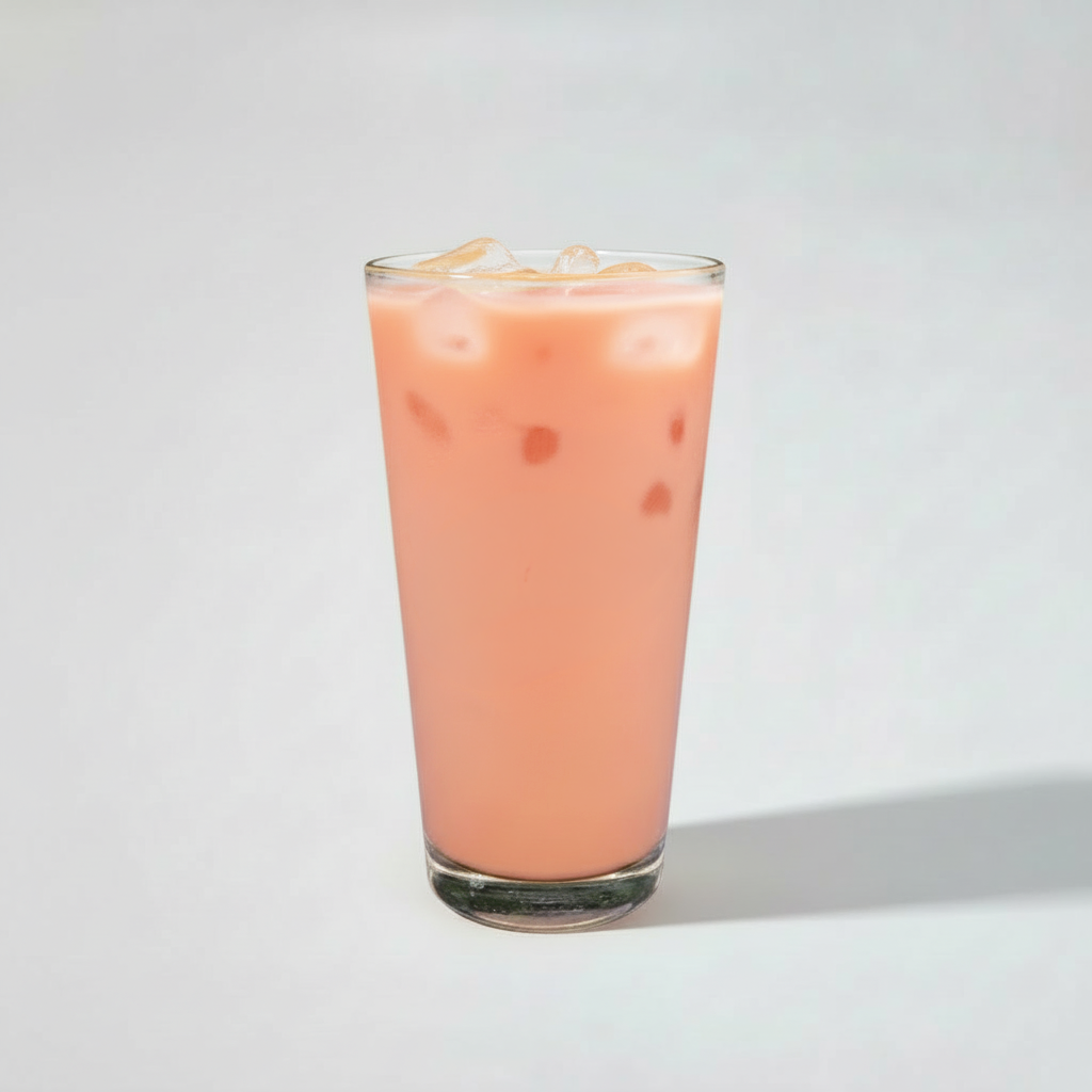 Honeydew Strawberry Milk Tea.