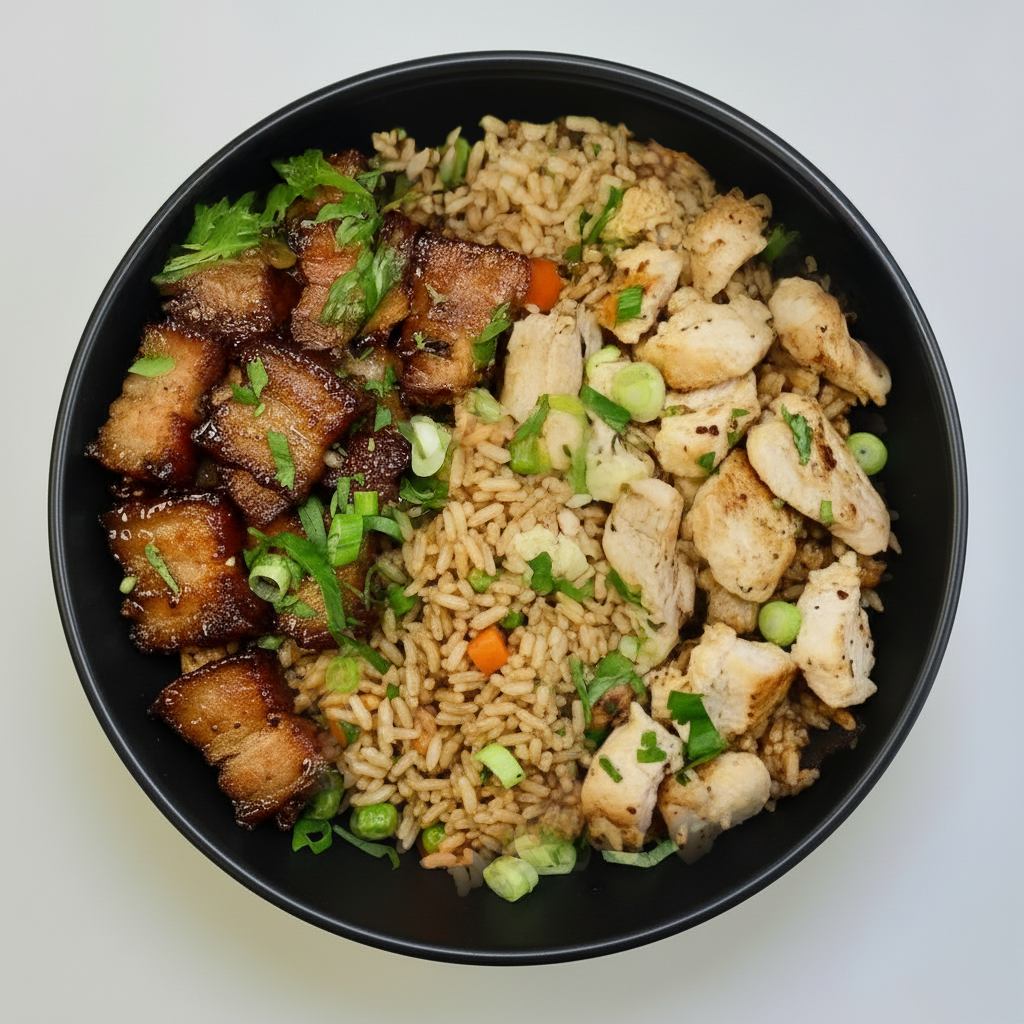 Hibachi Style Pork Belly Fried Rice.