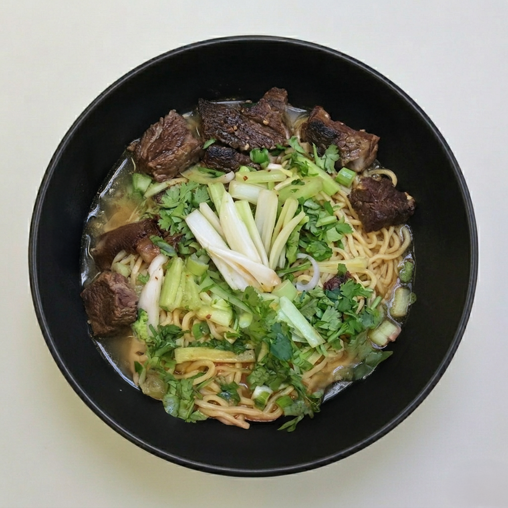 Chef Special: Spicy/Hot Beef Ramen.