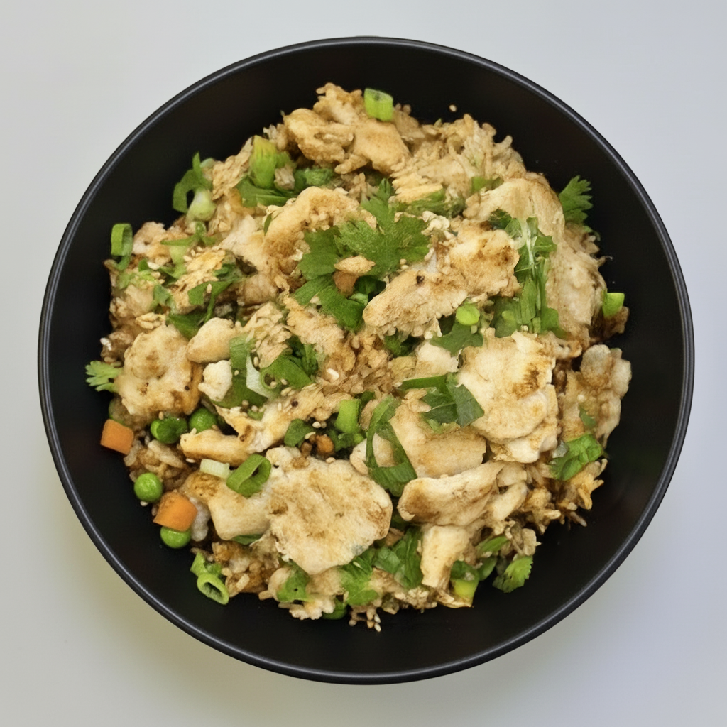 Hibachi Style Chicken Breast Fried Rice.