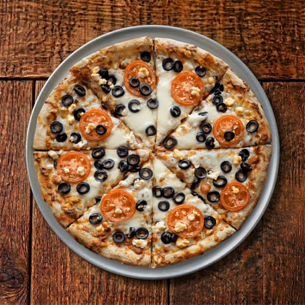 Medium Mediterranean Pizza.